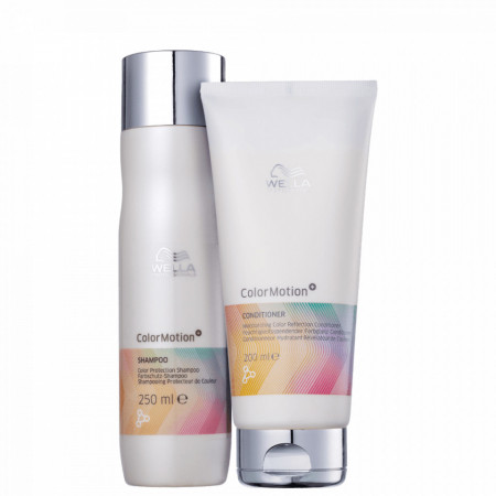 Set pentru par vopsit Wella Professionals ColorMotion, Sampon 250 ml + Balsam 200 ml