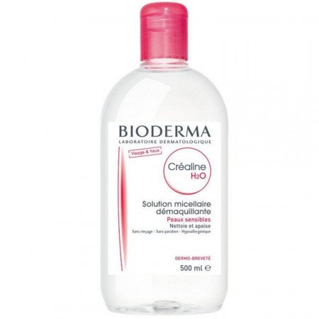 Solutie micelara pentru ten sensibil, Bioderma, Crealine H2O, 500 ml