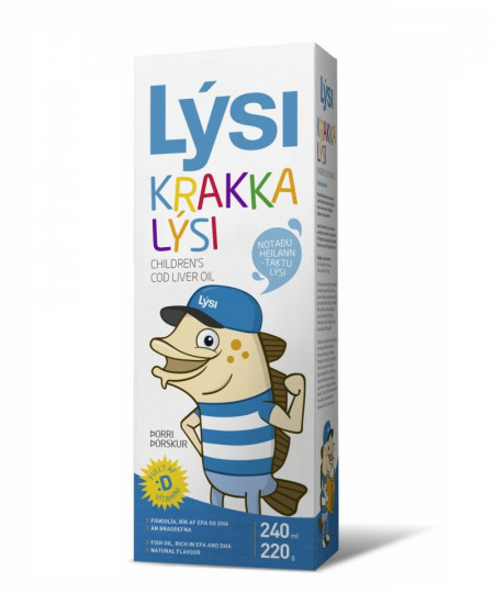 Ulei din ficat de cod pentru copii LYSI 240 ml