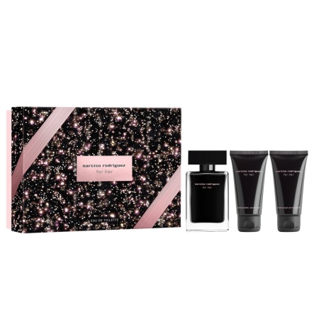 Set Cadou Narciso Rodriguez For Her, Apa de Toaleta 50 ml + Lotiune de corp, 50 ml + Gel de dus, 50 ml
