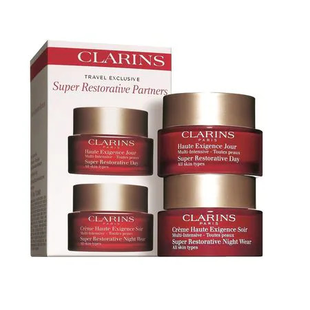 Set Clarins Super Restorative Partners Crema lifting de zi Spf 20, Crema anti-rid de noapte
