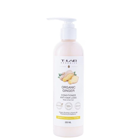 Balsam de par anti cadere T-LAB Organics, cu extract de ghimbir, 250 ml