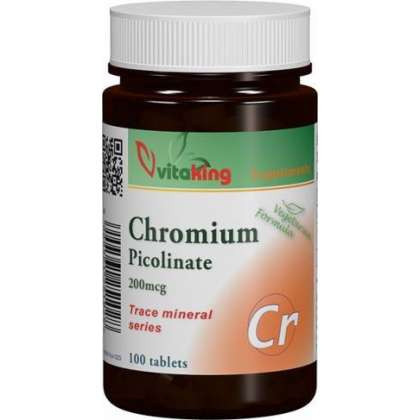 Crom picolinat 200 mcg Vitaking 100 tablete