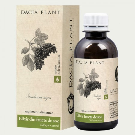 Elixir din fructe de soc Tinctura Dacia Plant 200 ml - Img 1