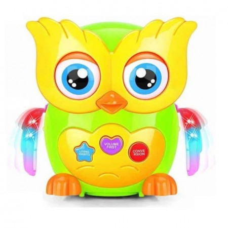 Jucarie interactiva Bufnita pentru bebe - cu lumini, melodii, dans - design atractiv