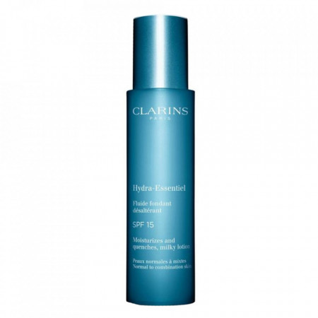 Lotiune hidratanta Clarins Hydra-Essentiel Milky, pentru ten uscat si normal, SPF 15