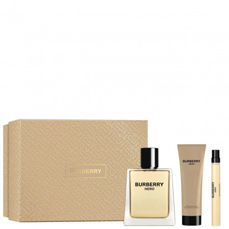 Set cadou Burberry Hero, Barbati, Apa de toaleta, 100 ml + Gel de dus, 75 ml + Mini Apa de...