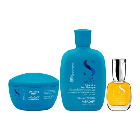 Set pentru par ondulat Alfaparf Milano Curls Sampon 250 ml + Masca 200 ml + Ulei Cristalli Liquidi 15 ml