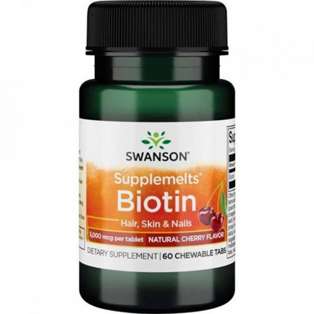Biotina 5000mg, 60 tablete, Swanson