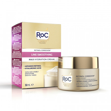 Crema intens hidratanta pentru fata Retinol Correxion Line Smoothing Roc, 50 ml