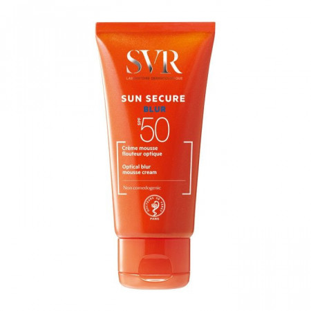 Crema spuma cu efect optic Sun Secure Blur SVR SPF 50