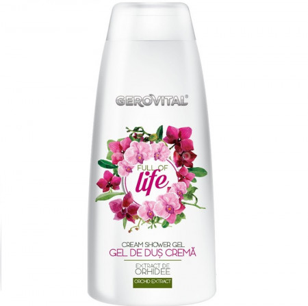 Gel de dus crema cu extract de orhidee Full of Life Gerovital
