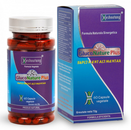 GlucoNature Plus (Diabet 1) Heshoutang Darmaplant 60 capsule