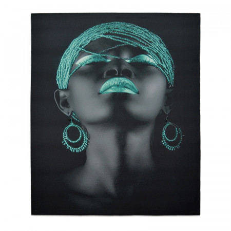 Tablou LED canvas Turquoise Beads cu leduri lumini 85 x 64 cm