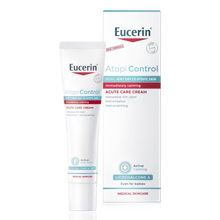 Crema pentru ingrijirea pielii in fazele acute, AtopiControl Eucerin, 40 ml