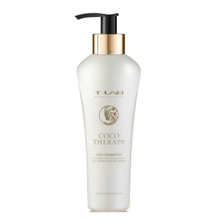 Sampon T-LAB Professional Coco Therapy DUO reconstructie completa a parului, 300 ml