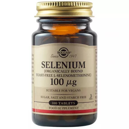 Seleniu 100mcg 100 tablete Solgar