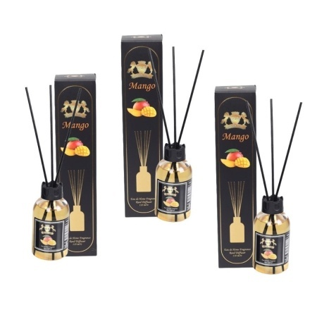 Set 3 Difuzoare de Camera cu Betisoare Golden Silva Mango, 3 x 110ml