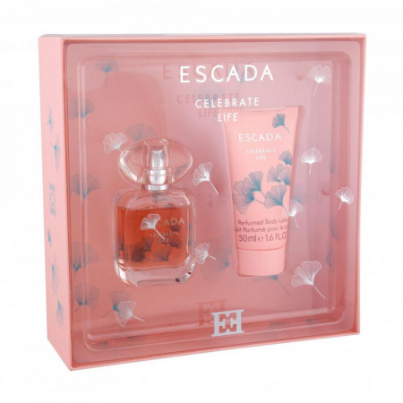 Set Cadou Escada Celebrate Life, 30 ml Apa de parfum, 50 ml Lotiune de Corp