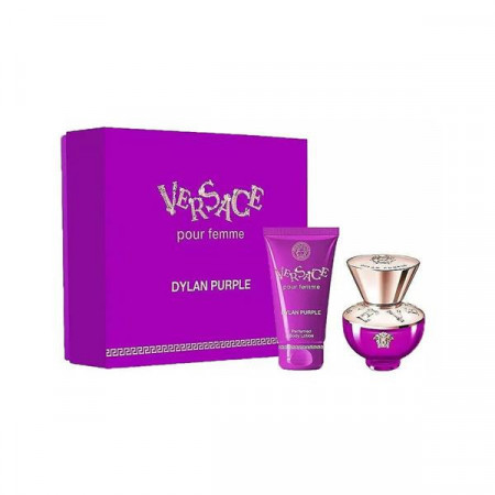 Set cadou Versace Dylan Purple, Femei, 30 ml Apa de Parfum, 50 ml Lotiune de Corp