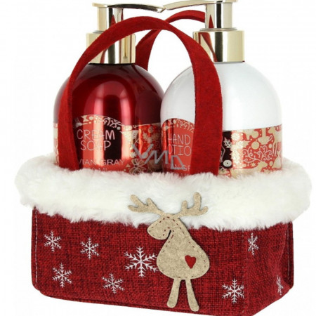 Set cadou Vivian Gray Red Christmas Sapun lichid, 250 ml + Crema de maini, 250 ml