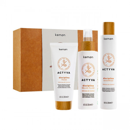 Set de disciplinare Kemon Actyva Disciplina, Sampon 250 ml + Masca 200 ml + Crema 125 ml