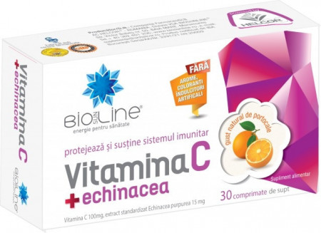Vitamina C + Echinacea Helcor, 30 comprimate de supt