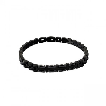 Bratara Fusion din otel inoxidabil, Unisex, Black