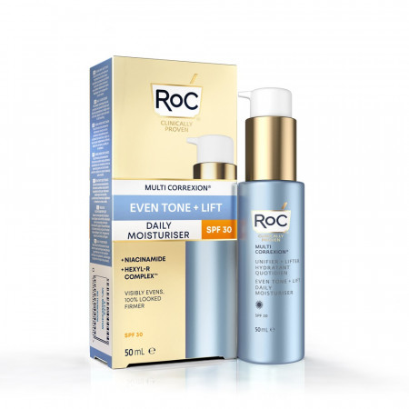 Crema de zi cu protectie solara SPF 30 Multi Correxion Even Tone and Lift Roc, 50 ml