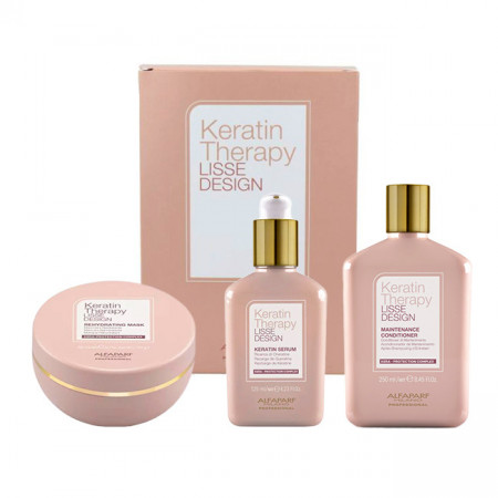 Set Alfaparf Lisse Design Keratin Therapy Maintenance, Balsam 250 ml + Masca 200 ml + Ser 125 ml