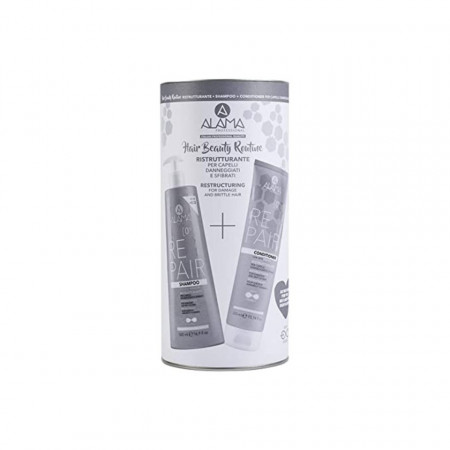 Set cadou ALAMA RESTRUCTURING HAIR BEAUTY ROUTINE Sampon 500ML + Balsam 300ML