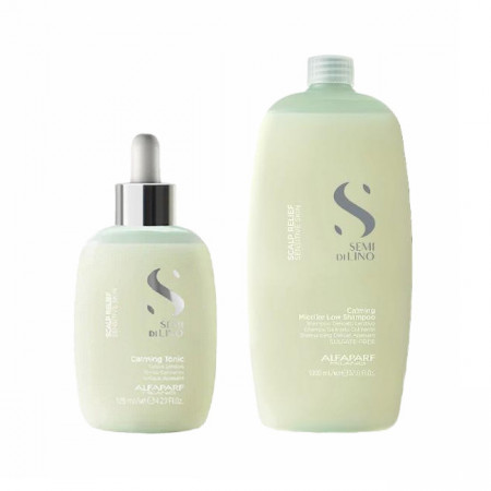 Set pentru scalp sensibil Alfaparf Milano Calming Sampon 1000 ml + Tonic Calmant 125 ml