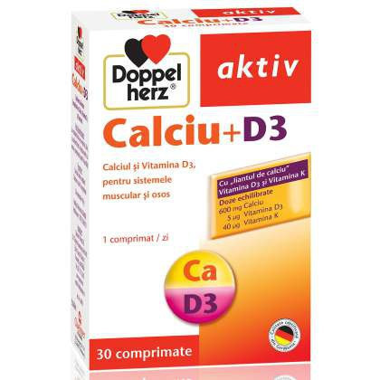 Calciu cu D3 DoppelHerz 30 tablete