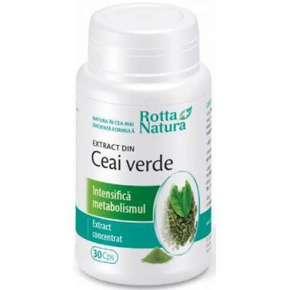 Ceai verde extract 100 mg Rotta Natura 30 capsule