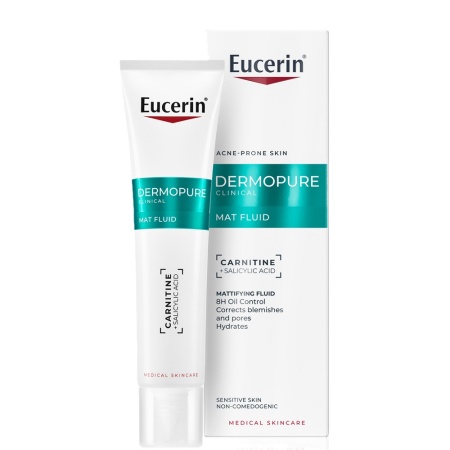 Fluid pentru fata matifiant cu acid salicilic Dermo Pure Eucerin, 40 ml