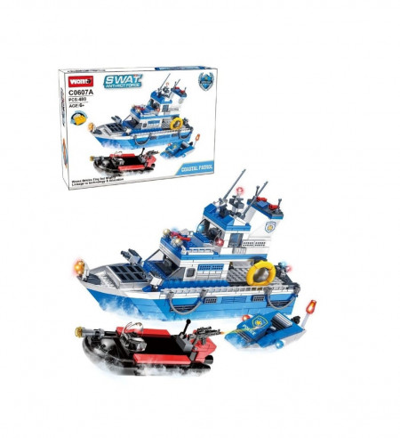 Joc Constructie STEM tip Lego SWAT 480 piese