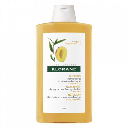 Șampon hrănitor cu unt de mango pentru păr uscat, Klorane
