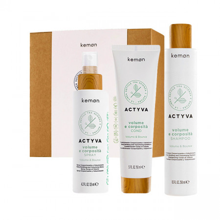 Set pentru volum Kemon Actyvia Volume e Corposità, Sampon 250 ml + Balsam 200 ml + Spray 125 ml