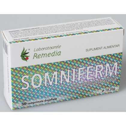 Somniferm plus Melatonina Remedia 30 comprimate