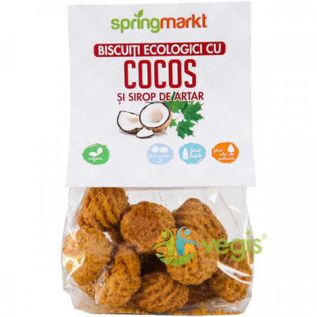 Biscuiti Ecologici cu Cocos si sirop de Artar, 100gr