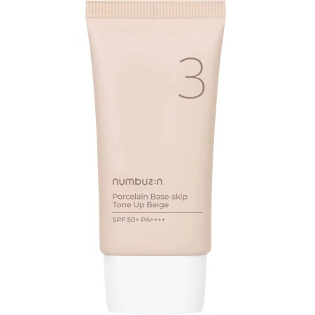 Crema de fata, No. 3 Porcelain Base-Skip Tone Up Beige, Numbuzin, 50 ml