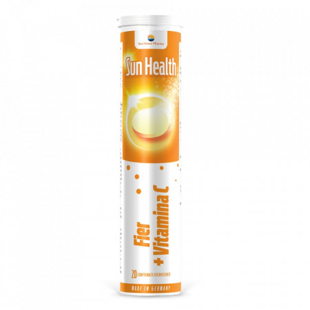Fier + Vitamina C Sun Health 20 comprimate efervescente Sun Wave