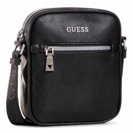 Geanta mica crossbody pentru barbati Guess, Model Scala, Negru