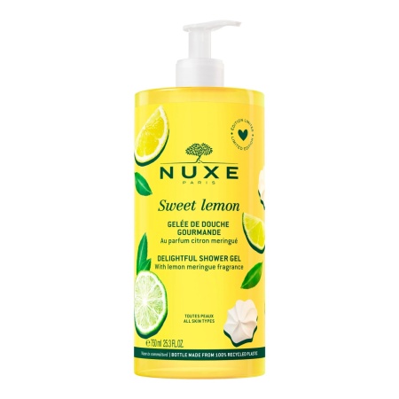 Gel de dus Nuxe Sweet Lemon – Curatare delicata, pentru toate tipurile de piele, 750 ml