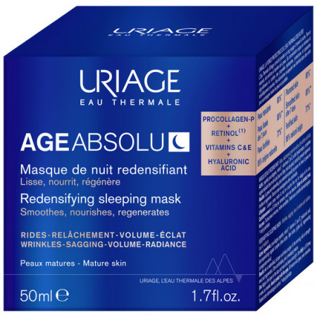 Masca regeneranta de noapte Pro Colagen Uriage Age Absolu, 50 ml