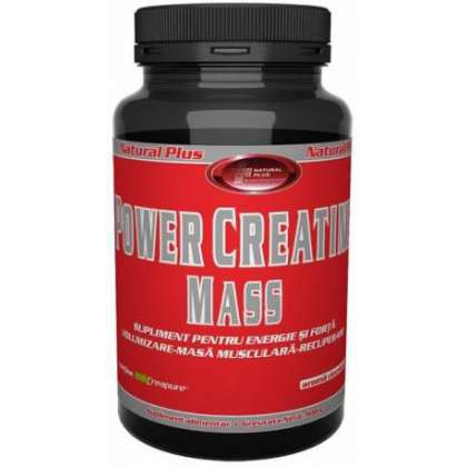 Power Creatine Mass Natural Plus Ciocolata 900 g