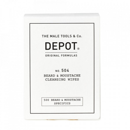 Servetele umede pentru barba si mustata Depot 500 Beard & Mustache Specifics