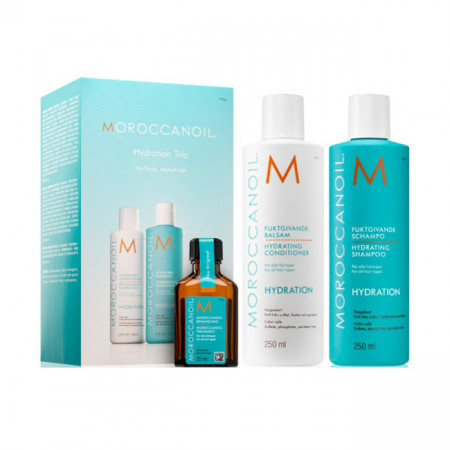 Set Moroccanoil Hydration Sampon 250 ml + Balsam 250 ml + Tratament 25 ml