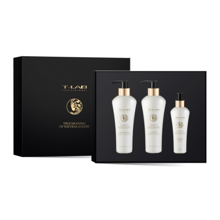 Set T-LAB Professional Coco Therapy Ritual Sampon, 300 ml, Masca, 300 ml, Ser par, 150 ml