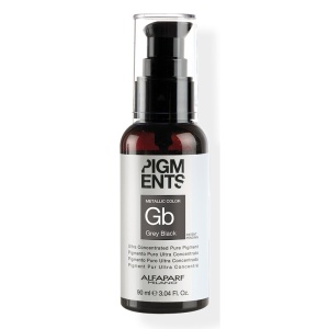 Alfaparf Milano Pigments Grey Black GB, Pigment Pur Ultraconcentrat Gri Negru Metalic, 90 ml